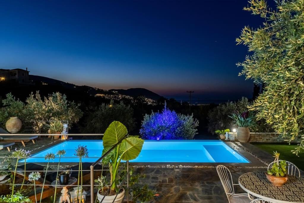 Skopelos Blue Heaven Pool Villa In Olive Grove المظهر الخارجي الصورة