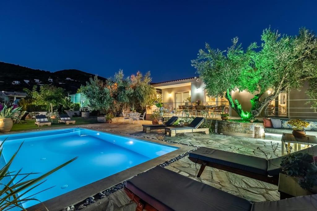 Skopelos Blue Heaven Pool Villa In Olive Grove المظهر الخارجي الصورة