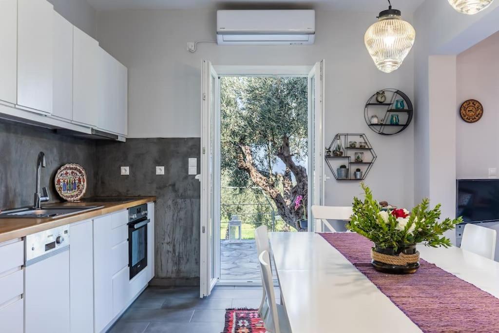 Skopelos Blue Heaven Pool Villa In Olive Grove المظهر الخارجي الصورة